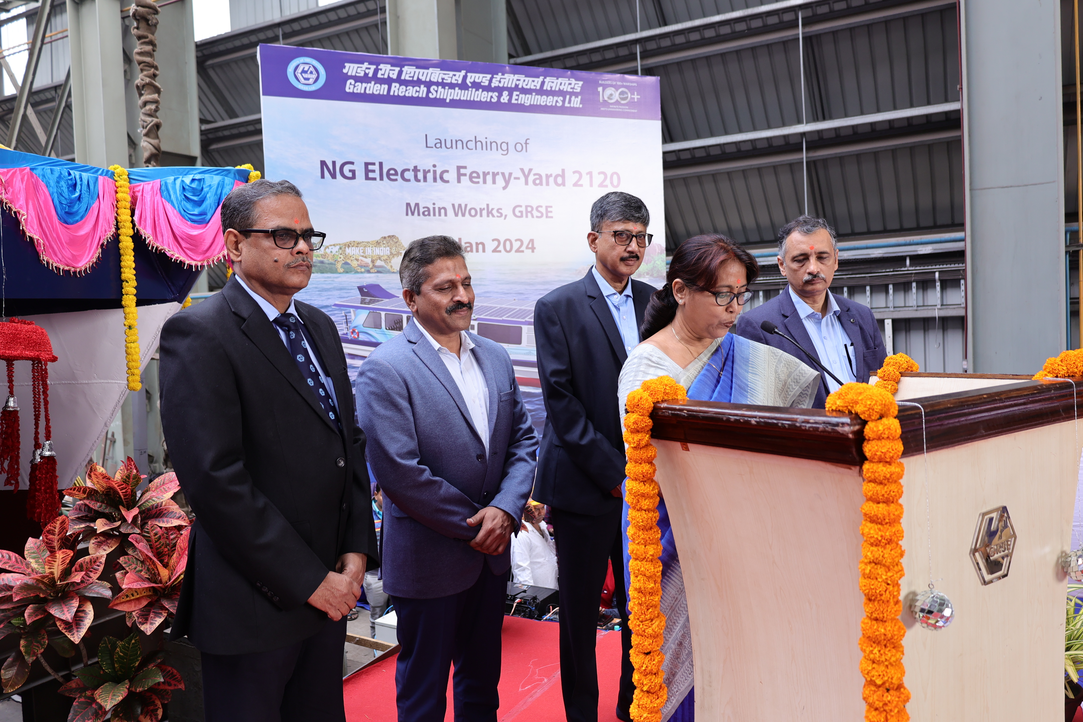 GRSE launches State's First Next-Generation Electric Ferry for the Government of West Bengal on 11 Jan 24