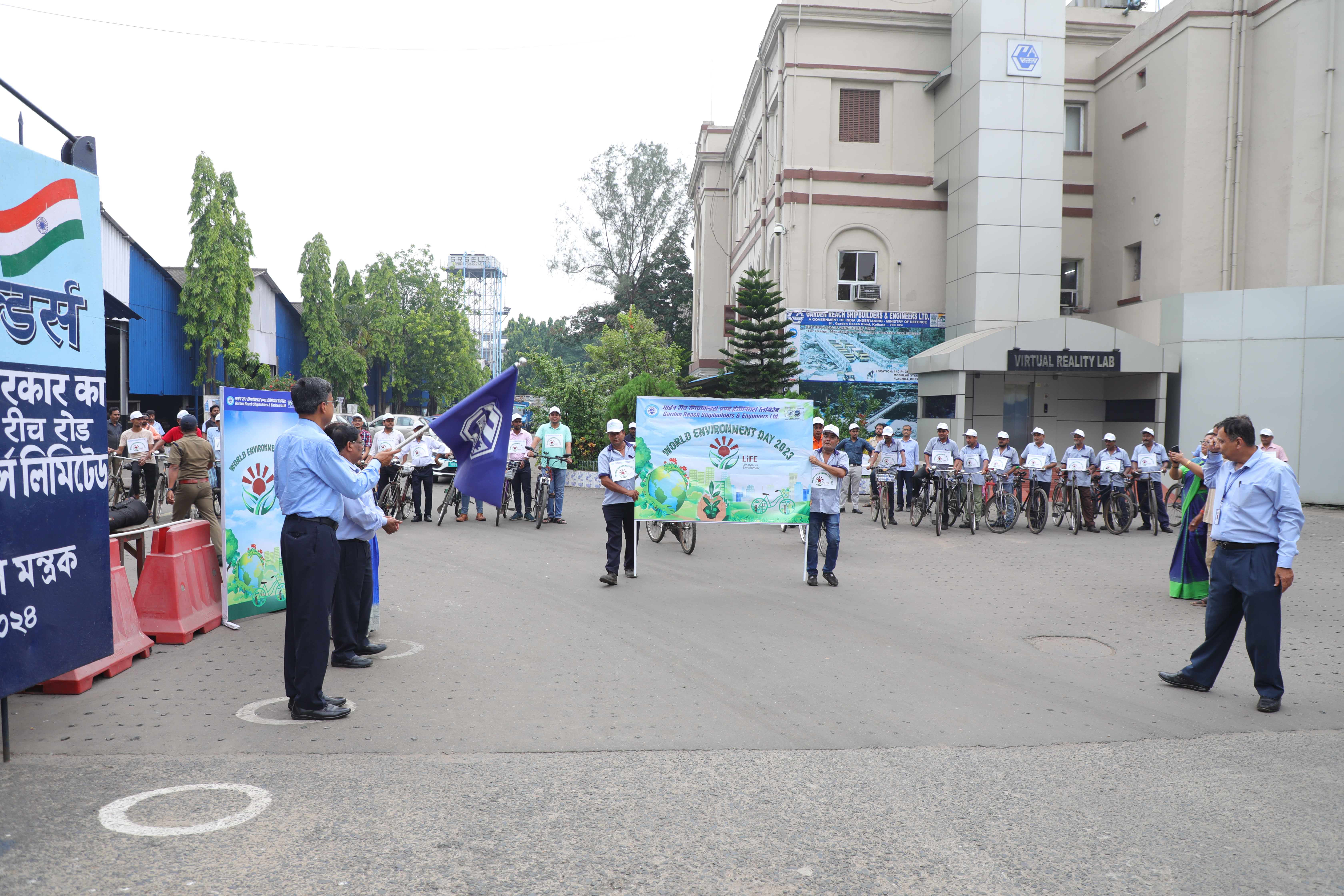 Pedaling towards a Greener Future GRSE promotes Sustainability & Eco-Consciousness with a Bi-Cycle Rally as part of 'World Environment Day 2023' celebration on 02 Jun 23