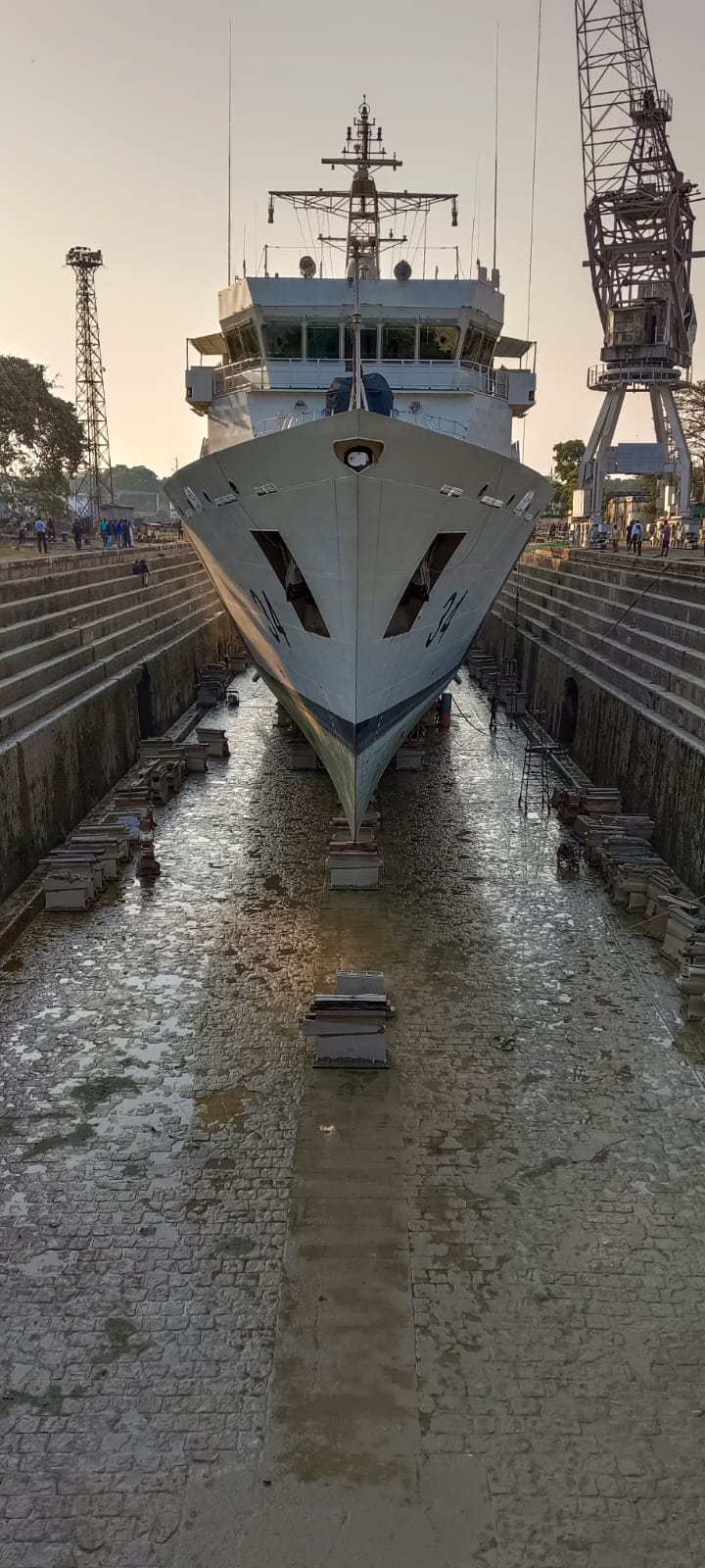 Docking of ICGS Vijaya at KPDD-2 for Underwater Work Package on 06 Feb 23