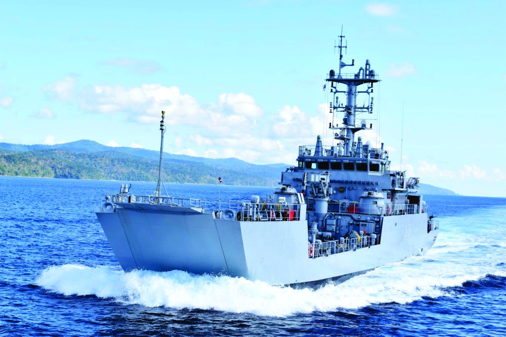 Landing Craft Utility Vessel at Sea