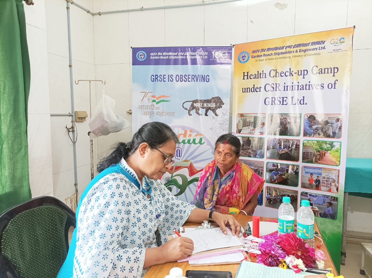 INDIA@75 - PHASE IX Health Checkup Camp by GRSE at Mathurapur, Sundarban, 24 PGS(N) on 24 Feb 23