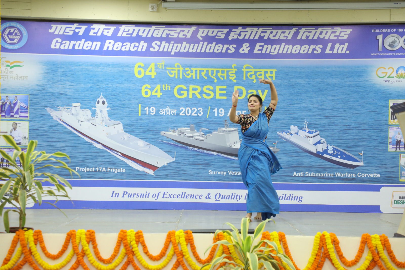 GRSE celebrated 64th Raising Day on 19 Apr 23