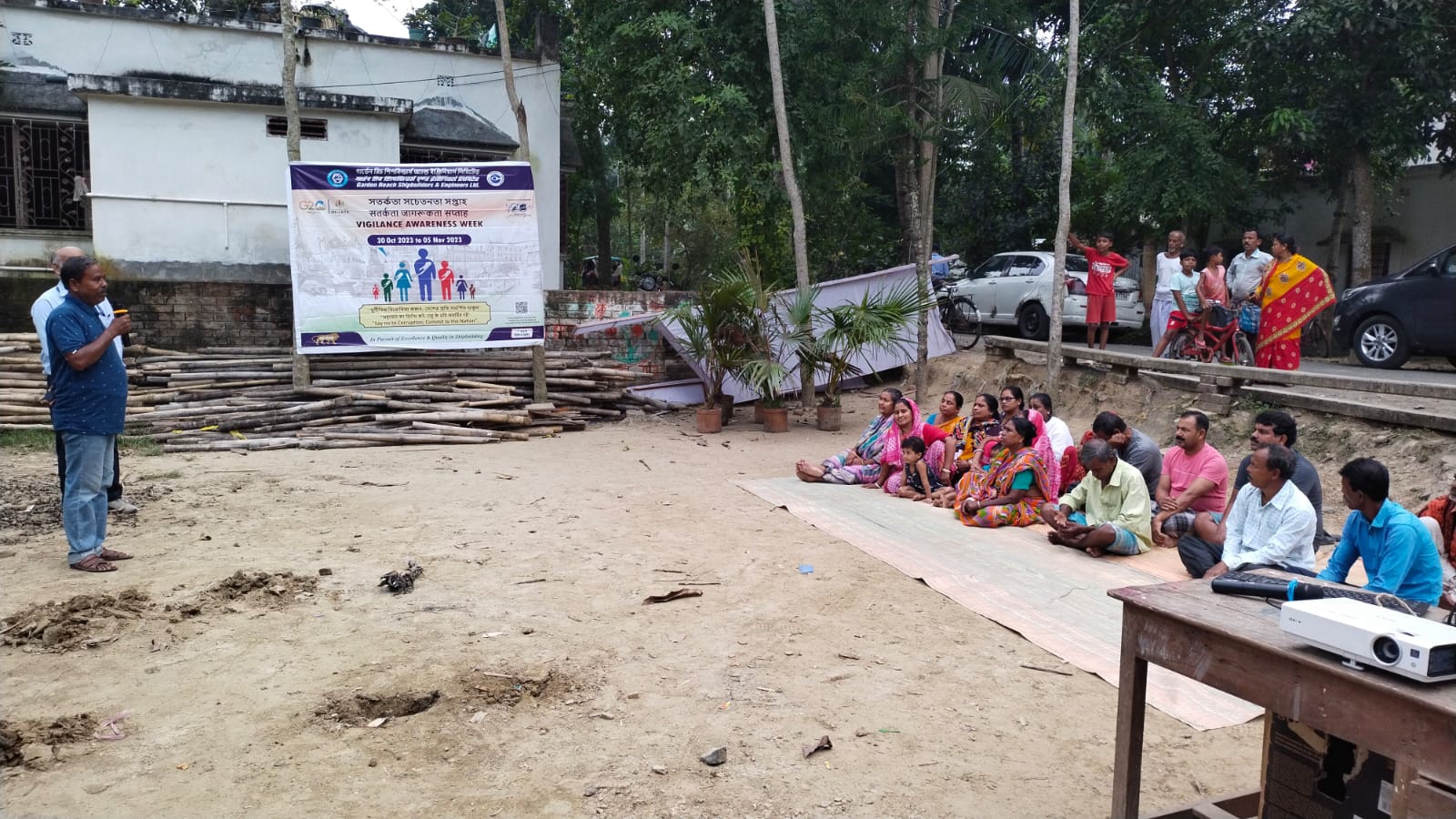 Gram Sabha on Vigilance Awareness by GRSE at Netaji Pally Village, Bagdad, 24 PGS (N) on 04 Nov 23