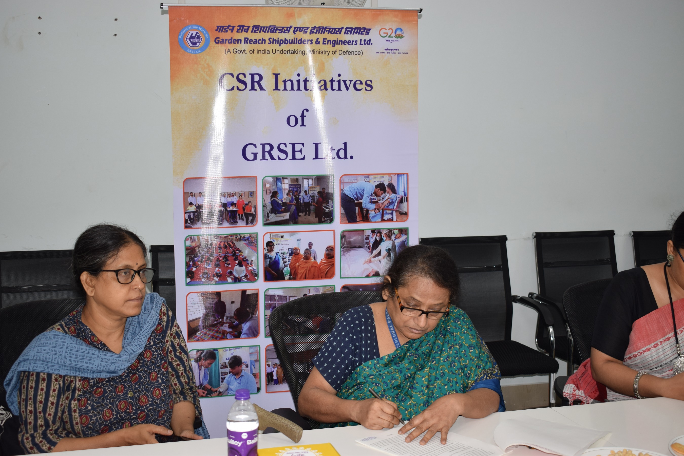 GRSE signed MOU with Indian Institute of Cerebral Palsy, Kolkata for conducting early Intervention Clinic for Early Detection of Cerebral Palsy & Towards Adoption of three classes at IICP on 24 May 23