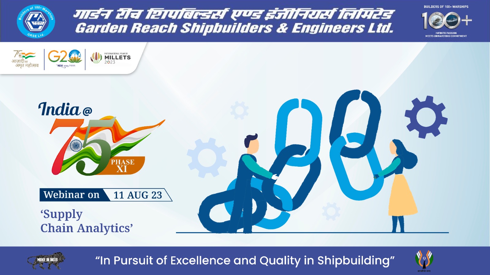 INDIA@75 - Phase XI Webinar on 'SUPPLY CHAIN ANALYTICS' on 10 Aug 23 - Thumbnail