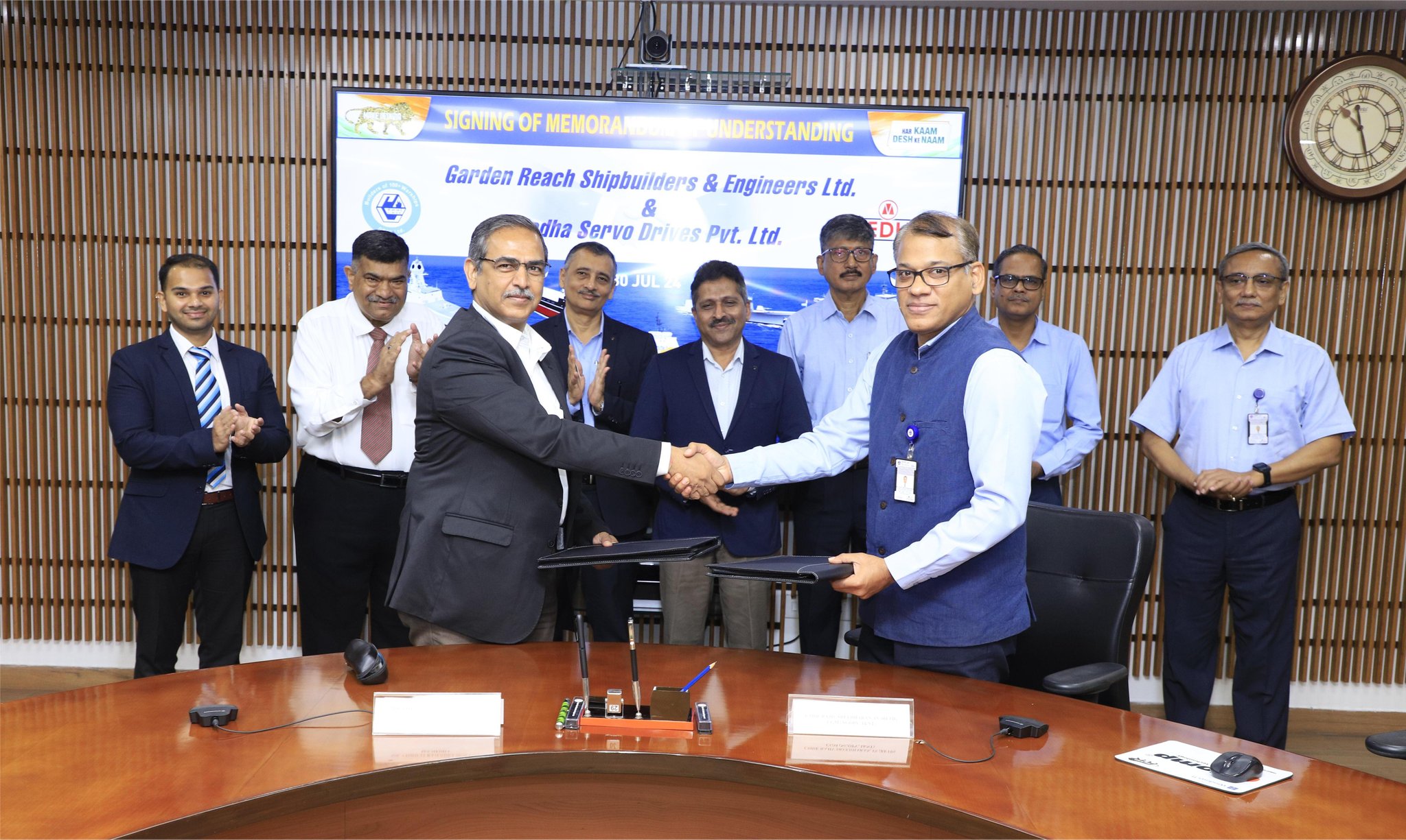 GRSE signs MOU with M/S Medha Servo Drives Pvt Ltd : One more step towards Aatmanirbharta on 30 Jul 24 - Thumbnail