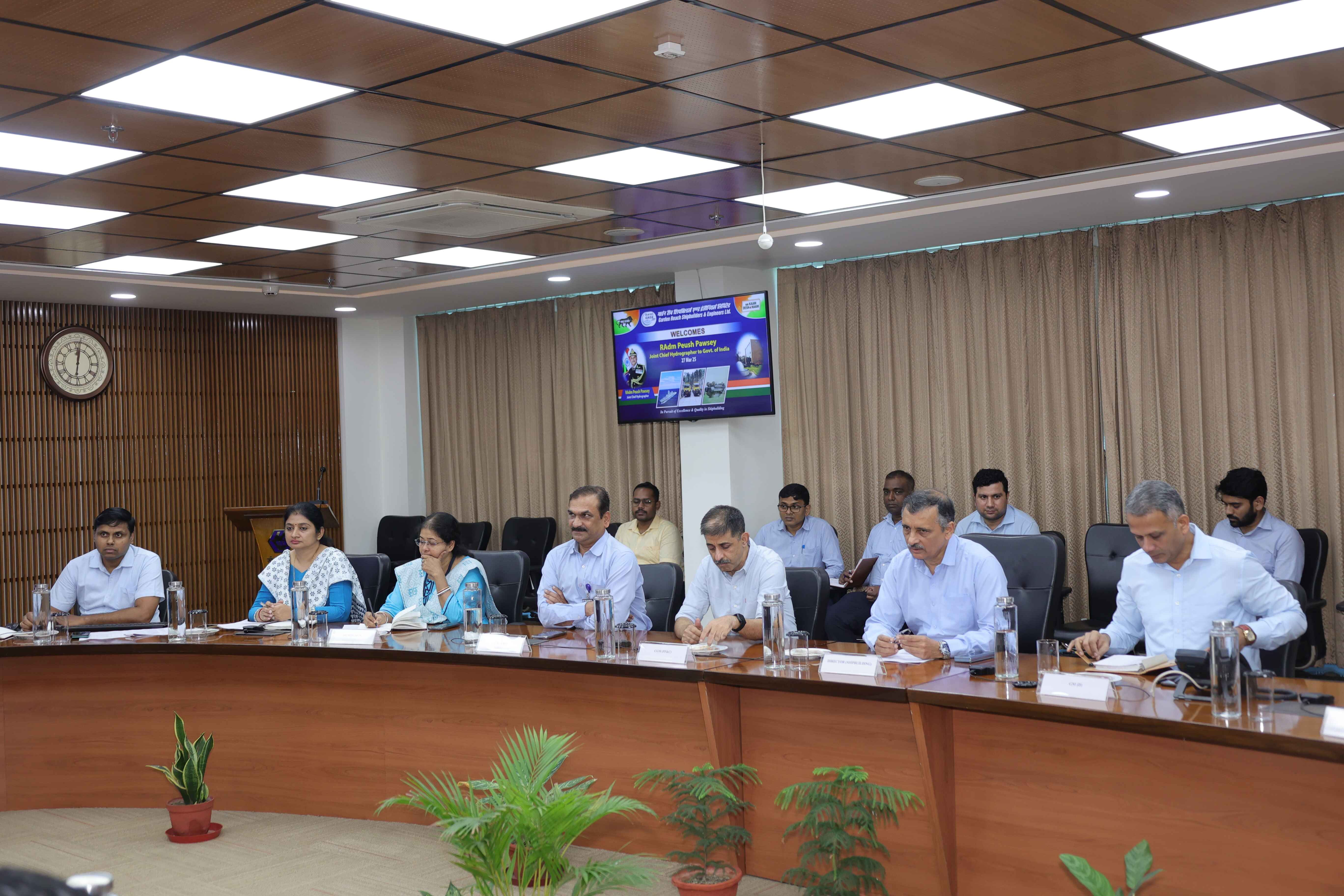 RADM PEUSH PAWSEY, JOINT CHIEF HYDROGRAPHER TO GOVT. OF INDIA VISITS GRSE ON 27 Mar 25 - Thumbnail