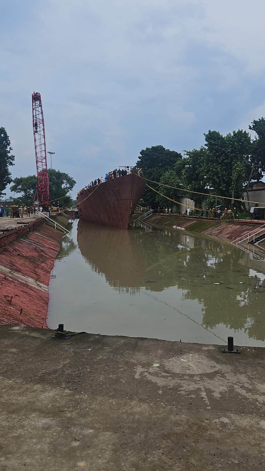 SUCCESSFUL FLOATING, SHIFTING, AND RE-DOCKING OF YARD 3040, THE LAST WARSHIP OF THE NGOPV SERIES, AT DD1, RBD - Thumbnail