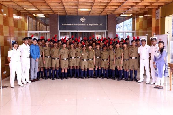 Cadets, Sainik School, Purulia, WB visits GRSE on 29 Apr 18