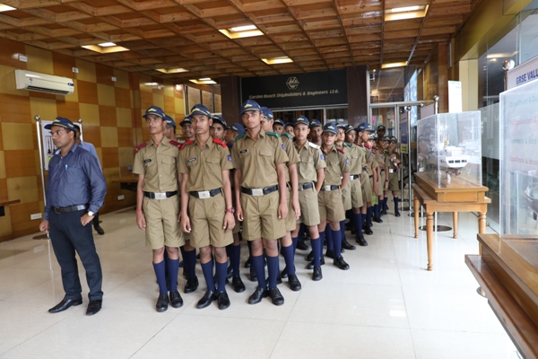 Cadets, Sainik School, Purulia, WB visits GRSE on 10 Jul 18