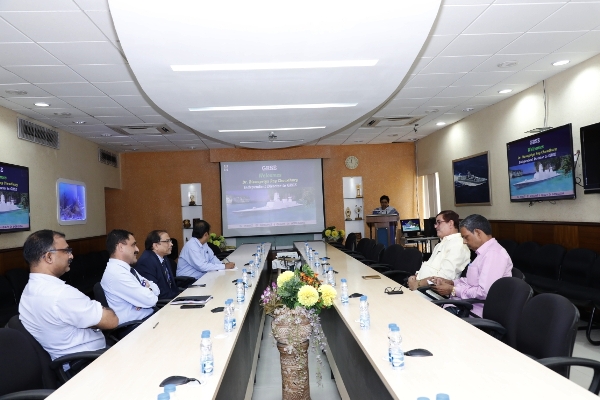 Dr Biswapriya Roy Chowdhury, visits GRSE on 14 Aug 18