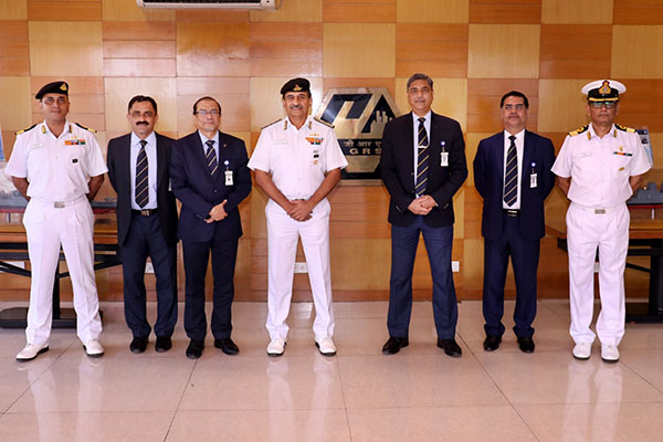 Vice Admiral DM Deshpande, AVSM, VSM ,CWP&A visits GRSE on 04 Oct 18