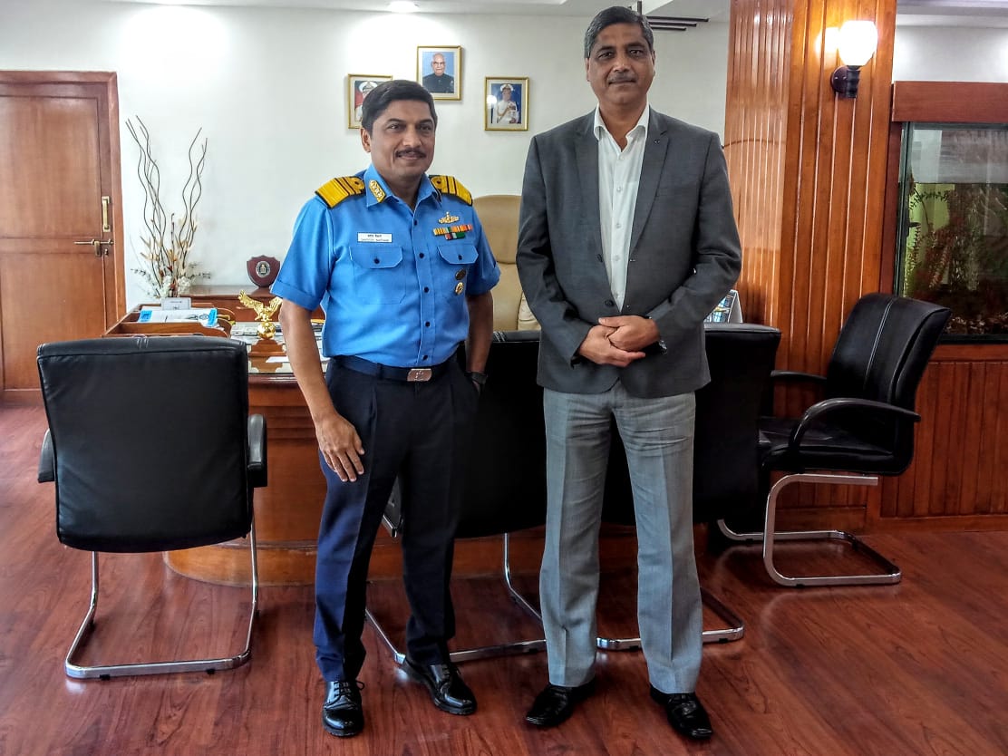 CMD GRSE calls on Vice Admiral S Naithani, DGNP(MBI) on 14 Dec 18