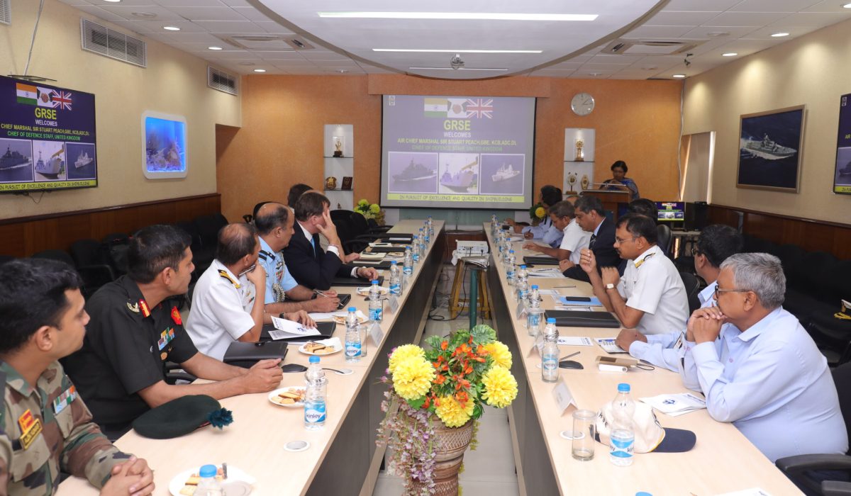Air Chief Marshal Sir Stuart Peach GSE, KCB, ADC, Deputy Chief of Defence Staff U.K visits GRSE on 22 Jul 17