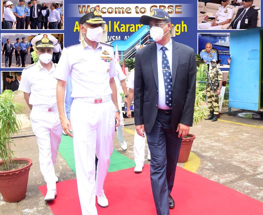 Adm Karambir Singh, PVSM, AVSM, ADC,CNS Visits GRSE on 09 Sep 21