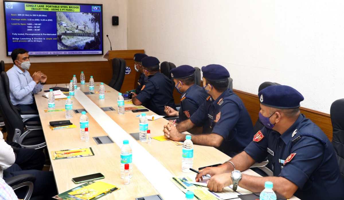NDRF Team visited BB Unit of GRSE on 15 Sept 21