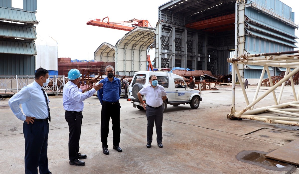 Shri. Pankaj Kumar Singh, ADG (BSF) visits GRSE on 19 Aug 20