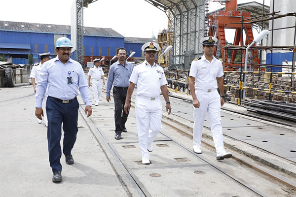 Visit of Inspector General TP Sadanandan, TM, DDG(M&M), Indian Coast Guard to GRSE on 10 Oct 18