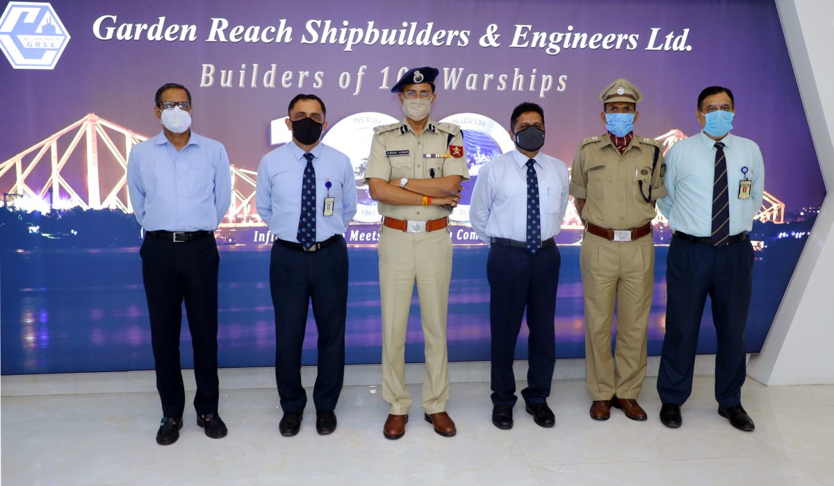 Shri Sudhir Kumar, IG SES HQRS vists GRSE on 09 Apr 21