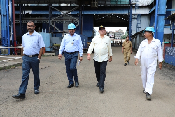 Dr Biswapriya Roy Chowdhury, visits GRSE on 14 Aug 18