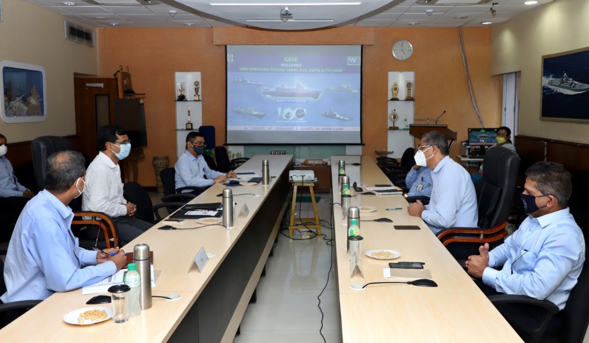 Shri Surendra Prasad Yadav, IFoS, JS(NS) visits GRSE on 18 Aug 20