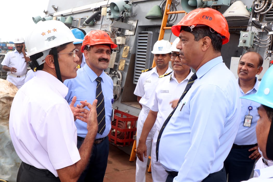 Vice Admiral SN Ghormade, AVSM, NM, Chief of Staff, HQENC visits GRSE on 24 Sep 19