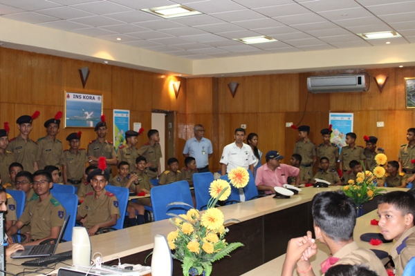 Cadets, Sainik School, Purulia, WB visits GRSE on 29 Apr 18