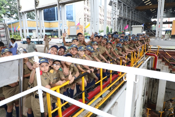 Cadets, Sainik School, Purulia, WB visits GRSE on 10 Jul 18