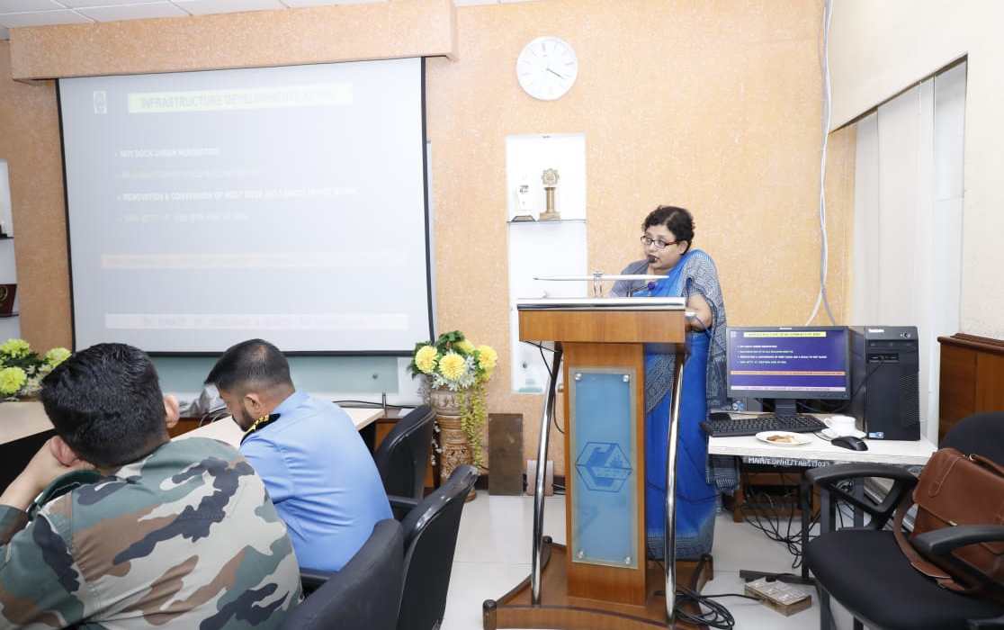 Delegation of Officers of Air Higher Command Course -42 visited GRSE on 27 Nov 18