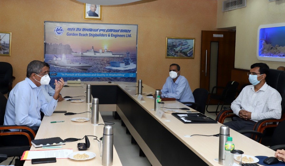 Shri Surendra Prasad Yadav, IFoS, JS(NS) visits GRSE on 18 Aug 20