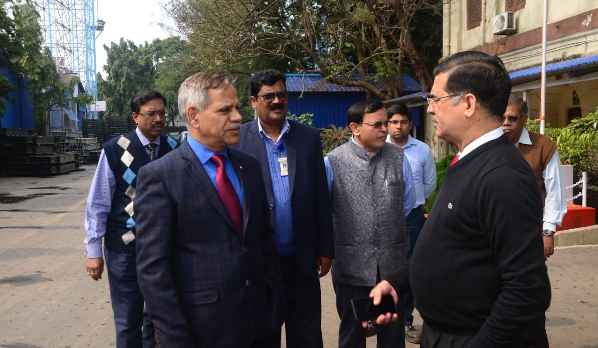 Major General Mohan Ram ADGQA (EE)/ Delhi and Mr. A.K Anand, SQAO/SQAE(EE)/Kolkata visit GRSE on 29 Jan 2020