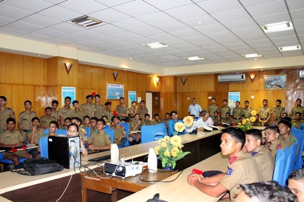 Cadets, Sainik School, Purulia, WB visits GRSE on 29 Apr 18
