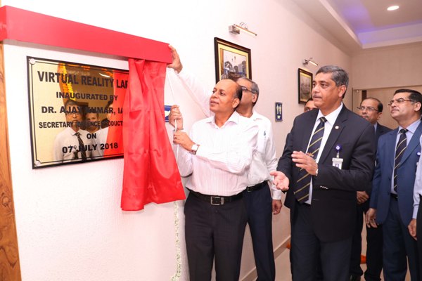 Dr. Ajay Kumar, Secretary (Defence Production) visits GRSE on 07 Jul 18 and inaugurates the Virtual Reality Lab