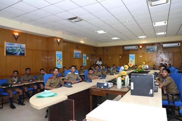 Cadets, Sainik School, Purulia, WB visits GRSE on 10 Jul 18