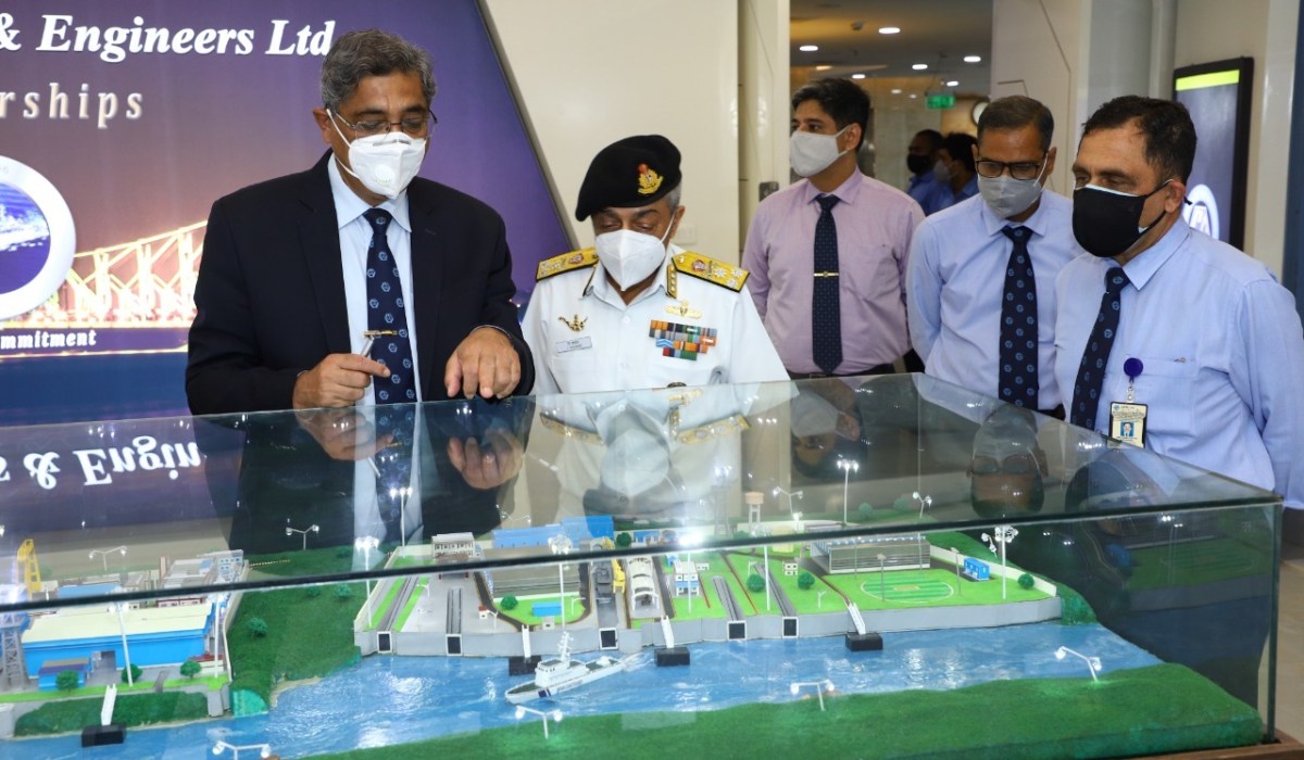 V Adm Vinay Badhwar, AVSM ,NM , Chief Hydrographer Visited GRSE on 22 Sep 21