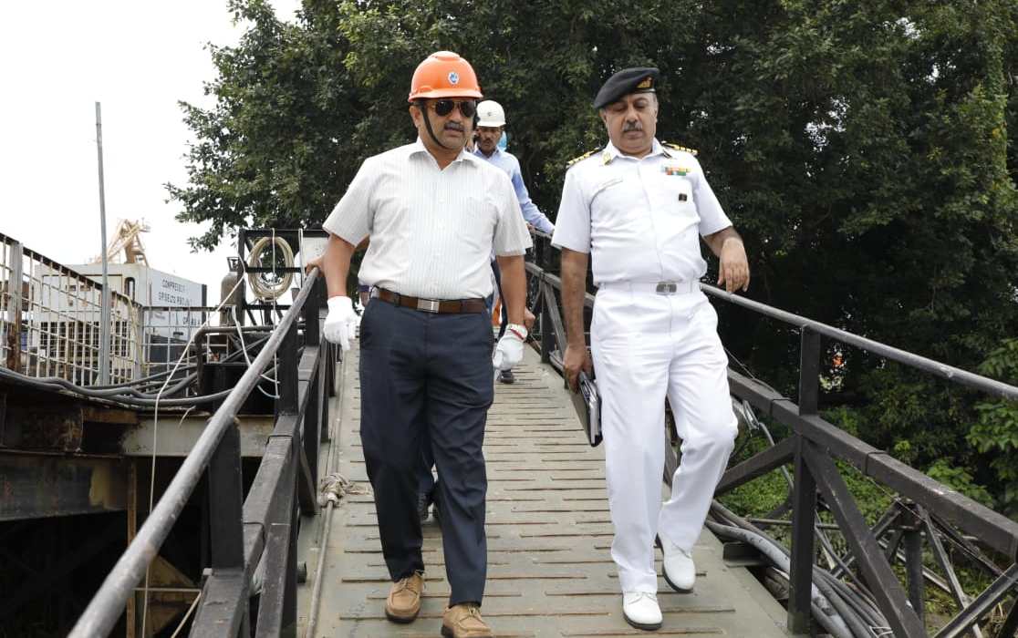 Maj Gen Beji Mathews, Chief Of Staff, HQANC visits GRSE on 03 Oct 19