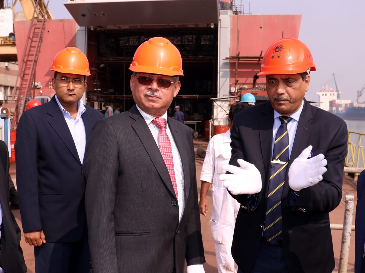 Shri Jaideep Mazumdar, Ambassador to The Philippines, visits GRSE on 24 Dec 18