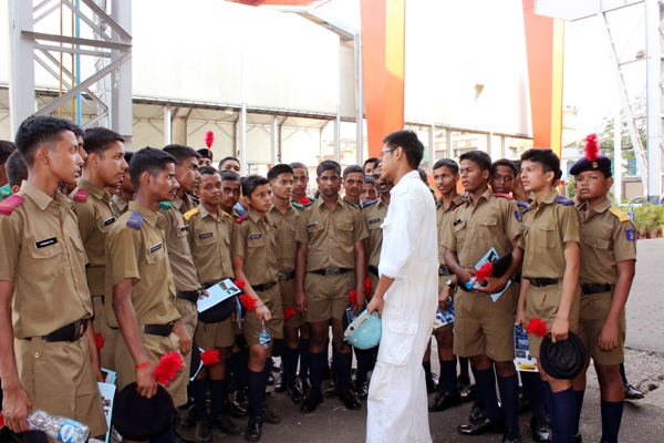 Cadets, Sainik School, Purulia, WB visits GRSE on 29 Apr 18