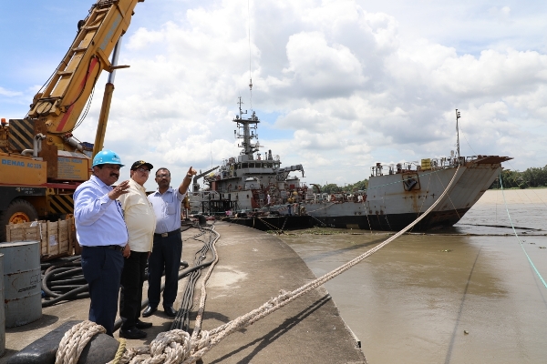 Dr Biswapriya Roy Chowdhury, visits GRSE on 14 Aug 18