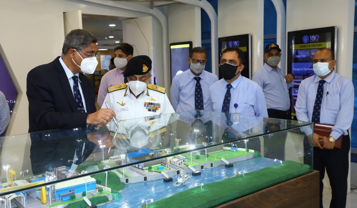 V Adm Vinay Badhwar, AVSM ,NM , Chief Hydrographer Visited GRSE on 22 Sep 21