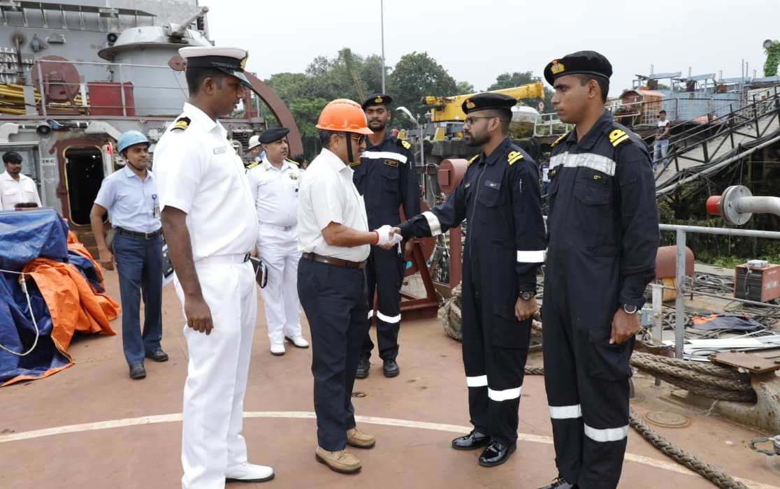 Maj Gen Beji Mathews, Chief Of Staff, HQANC visits GRSE on 03 Oct 19