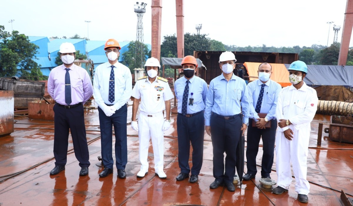 V Adm Vinay Badhwar, AVSM ,NM , Chief Hydrographer Visited GRSE on 22 Sep 21