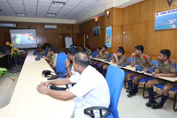 Cadets, Sainik School, Purulia, WB visits GRSE on 10 Jul 18