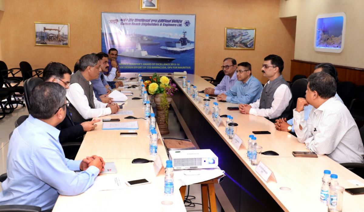Shri Vinit Kumar, Chairman- Kolkata Port Trust, visits GRSE on 01 Sep 18