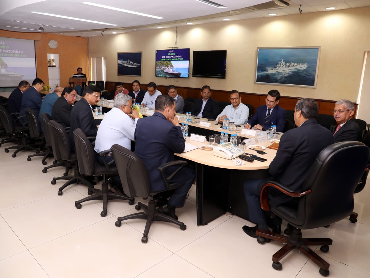 Shri Jaideep Mazumdar, Ambassador to The Philippines, visits GRSE on 24 Dec 18
