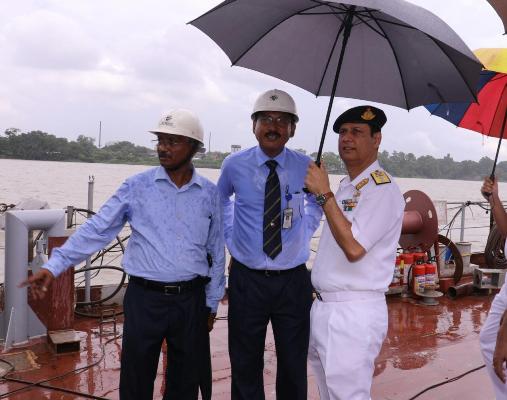 Visit of Rear Admiral Ajay Kochhar, NM, ACWP&A to GRSE on 28 Aug 18