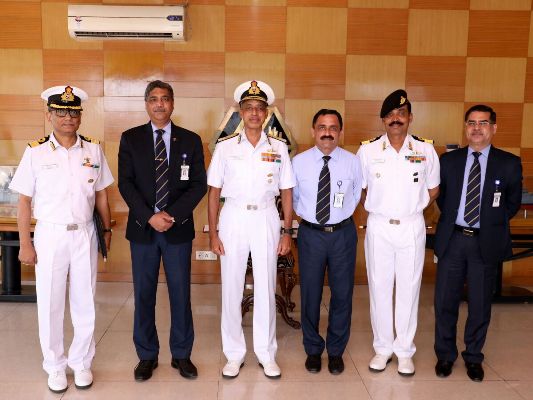 Vice Admiral M S Pawar, AVSM, VSM, COS, HQENC visits GRSE on 17 May 18
