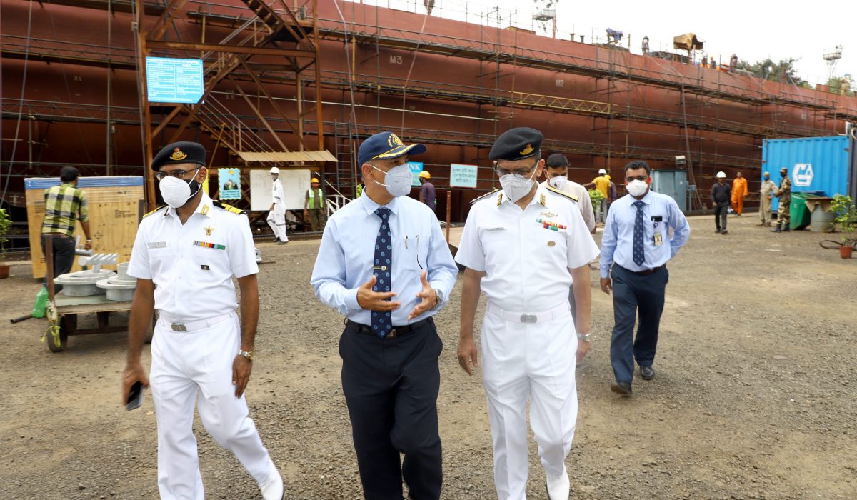 R Adm Sanjay Sharma, ADGQA (N) Visited GRSE on 07 Oct 21