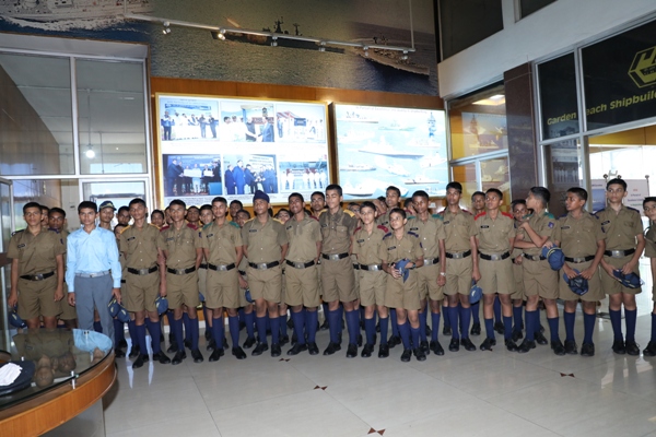 Cadets, Sainik School, Purulia, WB visits GRSE on 10 Jul 18