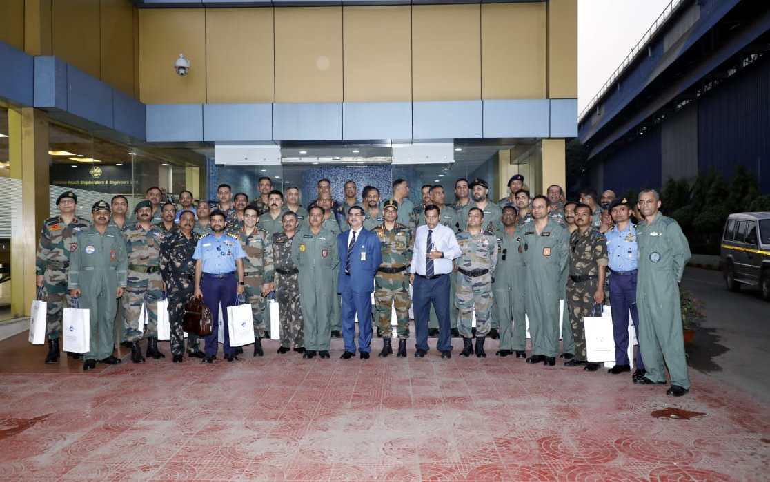 Delegation of Officers of Air Higher Command Course -42 visited GRSE on 27 Nov 18